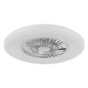 Alva Ventilateur de plafond lumineux Luminaires Globo Lighting LED Blanc, 1 lumière, Télécommandes, Changeur de couleurs