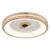 Gatian Ventilateur de plafond lumineux Luminaires Globo Lighting LED Brun foncé, Blanc, 1 lumière, Télécommandes