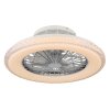 Corusso Ventilateur de plafond lumineux Luminaires Globo Lighting LED Chrome, 1 lumière, Télécommandes