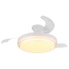 Beliz Ventilateur de plafond lumineux Luminaires Globo Lighting LED Blanc, 1 lumière, Télécommandes