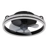 Cataleya Ventilateur de plafond lumineux Luminaires Globo Lighting LED Noir, 1 lumière, Télécommandes