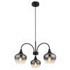 Maxy Suspension Luminaires Globo Lighting Noir, 3 lumières