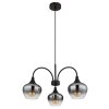 Maxy Suspension Luminaires Globo Lighting Noir, 3 lumières