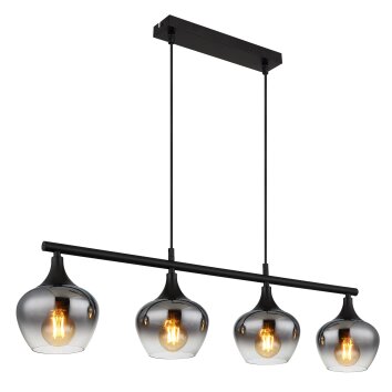 Maxy Suspension Luminaires Globo Lighting Noir, 4 lumières