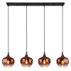 Maxy Suspension Luminaires Globo Lighting Chrome, Noir, 4 lumières