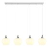 Maxy Suspension Luminaires Globo Lighting Chrome, Blanc, 4 lumières