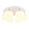 Maxy Plafonnier Luminaires Globo Lighting Chrome, Blanc, 6 lumières