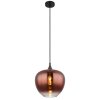 Maxy Suspension Luminaires Globo Lighting Chrome, Noir, 1 lumière