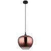 Maxy Suspension Luminaires Globo Lighting Chrome, Noir, 1 lumière