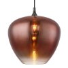 Maxy Suspension Luminaires Globo Lighting Chrome, Noir, 1 lumière