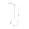 Maxy Suspension Luminaires Globo Lighting Chrome, Blanc, 1 lumière