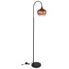 Maxy Lampadaire Luminaires Globo Lighting Chrome, Noir, 1 lumière