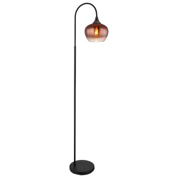 Maxy Lampadaire Luminaires Globo Lighting Chrome, Noir, 1 lumière