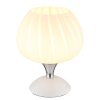 Maxy Lampe à poser Luminaires Globo Lighting Chrome, Blanc, 1 lumière