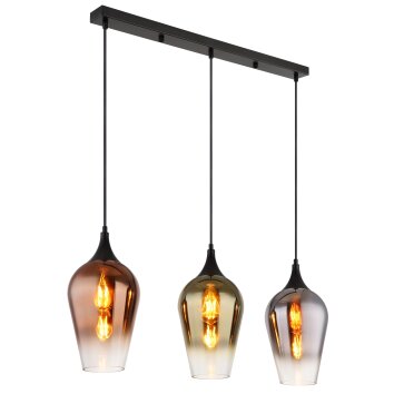 Lavus Suspension Luminaires Globo Lighting Noir, 3 lumières