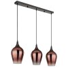 Lavus Suspension Luminaires Globo Lighting Chrome, Noir, 3 lumières