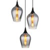 Lavus Suspension Luminaires Globo Lighting Noir, 3 lumières