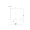 Lavus Suspension Luminaires Globo Lighting Noir, 3 lumières