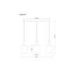 Lavus Suspension Luminaires Globo Lighting Noir, 3 lumières