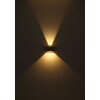 Alina Applique murale Luminaires Globo Lighting LED Bois foncé, Écru, Noir, 1 lumière