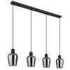 Ryan Suspension Luminaires Globo Lighting Noir, 4 lumières