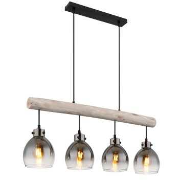 Ryan Suspension Luminaires Globo Lighting Écru, Noir, 4 lumières