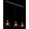 Baku Suspension Luminaires Globo Lighting Noir, 3 lumières