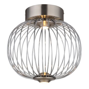 Galway Plafonnier Luminaires Globo Lighting LED Nickel mat, 1 lumière