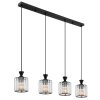 Jordana Suspension Luminaires Globo Lighting Noir, 4 lumières