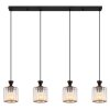 Jordana Suspension Luminaires Globo Lighting Noir, 4 lumières