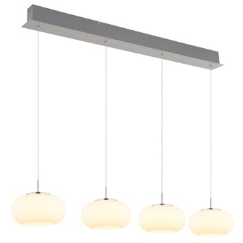 Quintara Suspension Luminaires Globo Lighting LED Nickel mat, 1 lumière