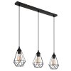 Zachary Suspension Luminaires Globo Lighting Noir, 3 lumières