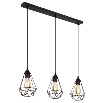 Zachary Suspension Luminaires Globo Lighting Noir, 3 lumières