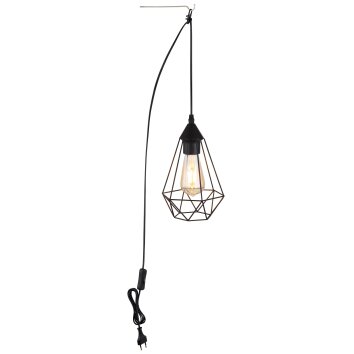 Zachary Suspension Luminaires Globo Lighting Noir, 1 lumière