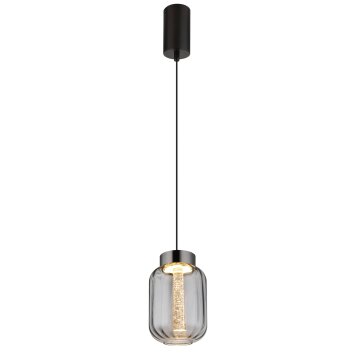 Fluoro Suspension Luminaires Globo Lighting LED Noir, 1 lumière