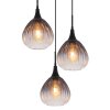 Olsen Suspension Luminaires Globo Lighting Noir, 3 lumières