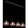 Olsen Suspension Luminaires Globo Lighting Noir, 4 lumières