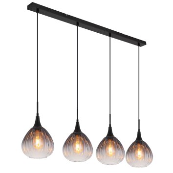 Olsen Suspension Luminaires Globo Lighting Noir, 4 lumières