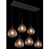 Olsen Suspension Luminaires Globo Lighting Noir, 6 lumières