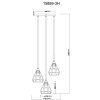 Hassan Suspension Luminaires Globo Lighting Noir, 3 lumières