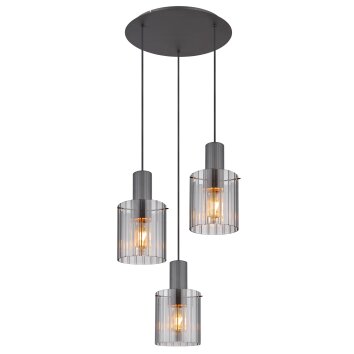 Tulivar Suspension Luminaires Globo Lighting Gris, 3 lumières