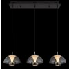 Arus Suspension Luminaires Globo Lighting LED Noir, 1 lumière