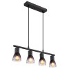 Satella Suspension Luminaires Globo Lighting Noir, 4 lumières