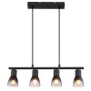 Satella Suspension Luminaires Globo Lighting Noir, 4 lumières