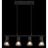 Satella Suspension Luminaires Globo Lighting Noir, 4 lumières