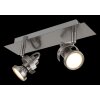 Verpax Plafonnier, Spot de plafond, Applique murale, Spot mural Luminaires Globo Lighting Nickel mat, 2 lumières