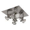 Verpax Plafonnier, Spot de plafond, Applique murale, Spot mural Luminaires Globo Lighting Nickel mat, 4 lumières