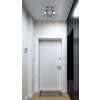 Verpax Plafonnier, Spot de plafond, Applique murale, Spot mural Luminaires Globo Lighting Nickel mat, 4 lumières