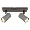 Robby Plafonnier, Spot de plafond, Applique murale, Spot mural Luminaires Globo Lighting Chrome, Noir, 2 lumières