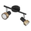 Mason Plafonnier, Spot de plafond, Applique murale, Spot mural Luminaires Globo Lighting Chrome, Noir, 2 lumières